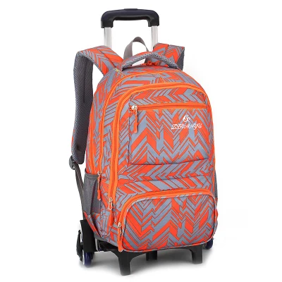 Дорожный Багаж многофункциональные школьные сумки, студенческие сумки на колесиках, детский рюкзак с колесиками, поднимаются по ступенькам на рюкзак на колесиках - Цвет: 6 wheels