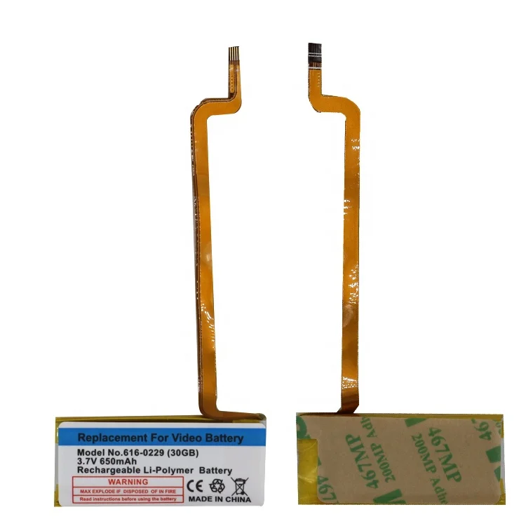 Batteria Di Ricambio Da 650Mah Per Ipod Classic Thin 5 ° 5.5 30Gb 6 ° 80Gb 120Gb 7 ° 160Gb Generazione 616-0229 Strumenti Batteria