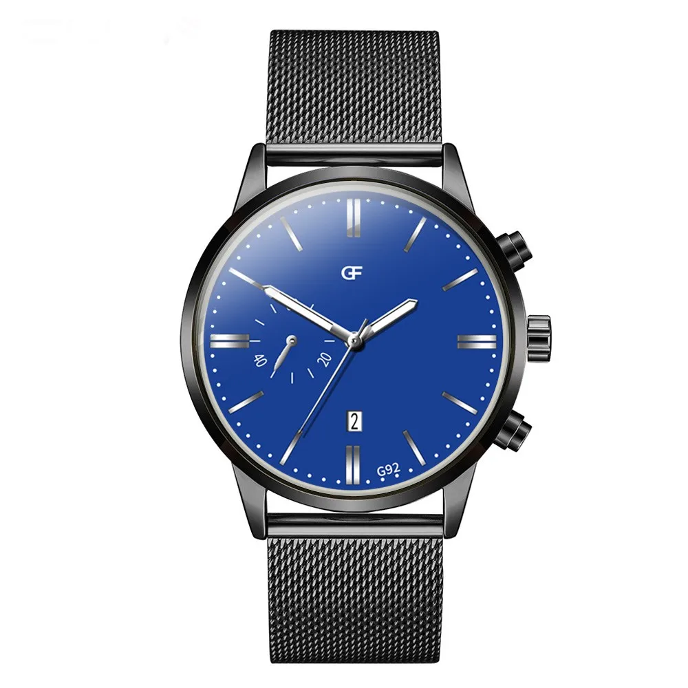 

Enegent Male Clock Analog Quartz Watch High-End Simple Calendar Men's Business Quartz Stainless Steel Watches Reloj Hombre