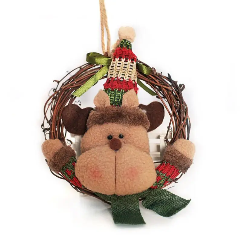 about 16 cm 1 шт. украшение для рождественской елки для украшения дома Navidad Гирлянда Венок из ротанга кольцо для настенный дверной подвесной Рождественский вечерние Декор - Цвет: about 16 cm