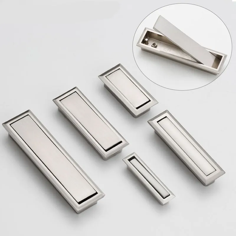 

2pcs Concealed Style Tatami Handle Concealed Installation Door Invisible Hardware Wardrobe Drawer Embedded modern minimalist