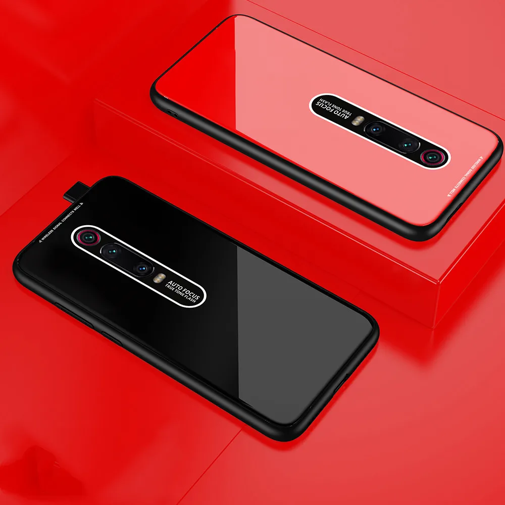 Luxury Acrylic Hard Phone Case For Xiaomi Mi 9T Pro Soft Protective TPU Edge Back Cover 9TPro 6.39 inch |