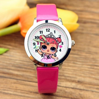 

LOL surprise dolls girls children wrist watches kids student pretty lass style quartz watches leather birthday gift lol watch