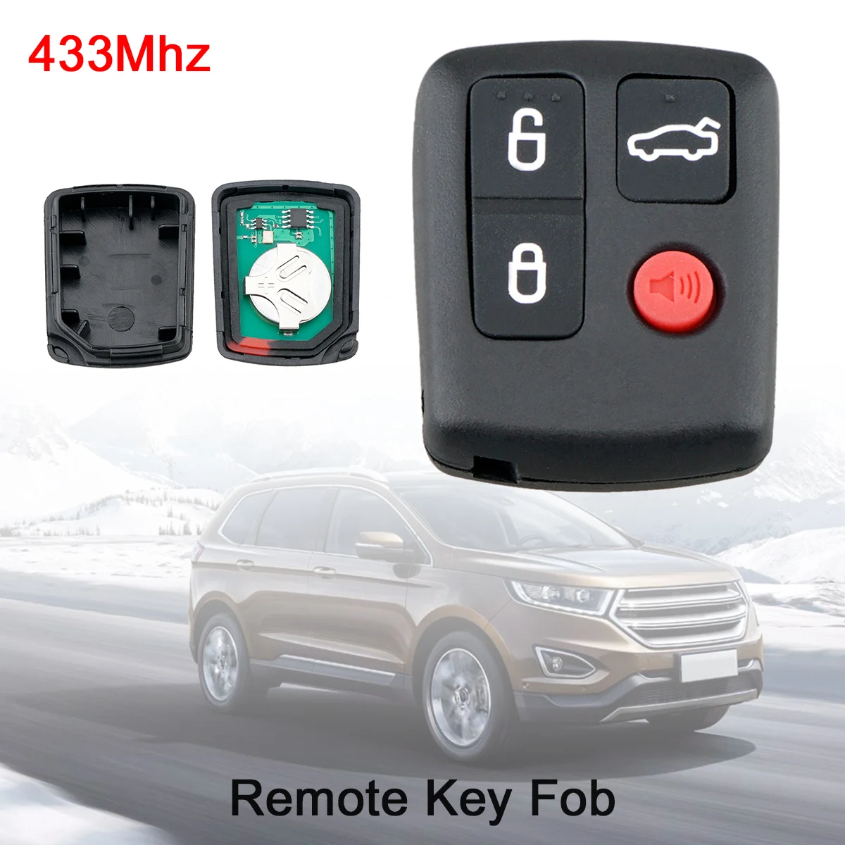 433 МГц 4 кнопки автомобиля Замена дистанционного ключа подходит для Ford/Territory SX XR6 XR8/Falcon BA BF