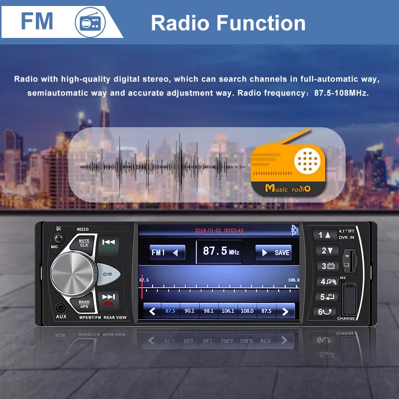 Авторадио 1 Din Bluetooth радио SD MP5 плеер Coche recorder автомагнитолы Estereo Poste Para oto teypleri Автомагнитола Автомобильный плеер