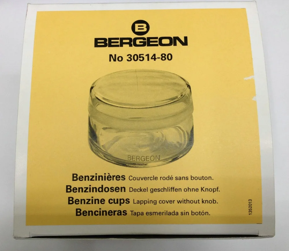 Bergeon 30514-80 стеклянные чашки Benzine для ремонта часов крышка без ручки bencineras tapa esmerilada sin boton