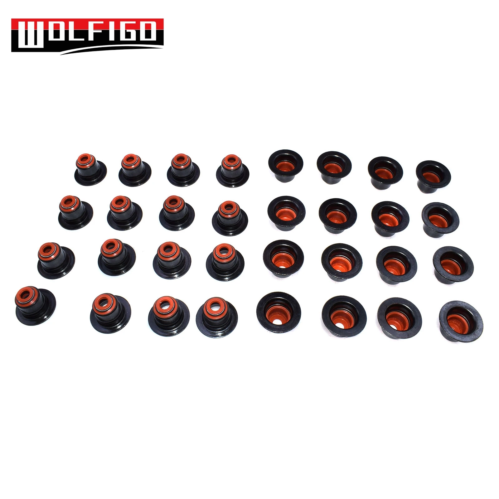WOLFIGO 1PC / 16PCS / 32PCS Valve Stem Seal For BMW E60 E63 745i 750i 550i X5 11340029751,11340039494,19034886,703728100 New
