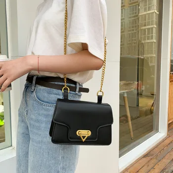 

Women's bag 2020 spring new fashion lock chain small square bag shoulder messenger wholesale ladies hand bags