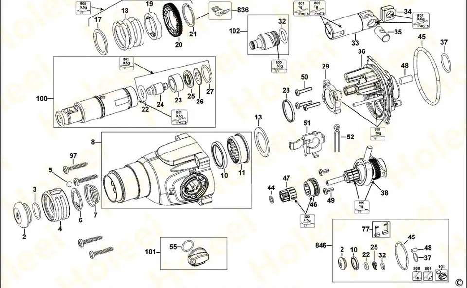O RING FOR DEWALT D25033 D25132 D25133 D25134 D25143 D25144 D25262