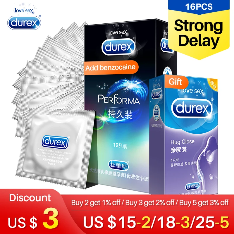 Презервативы Durex мужские длительное использование натуральный латекс