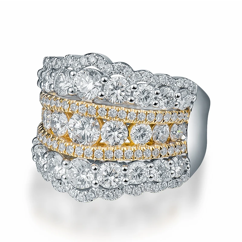 LOVERJEWELRY обручальное кольцо 18 k желтое золото роскошное с настоящими бриллиантами кольцо для женщин обручальные вечерние кольца подарок на день Святого Валентина