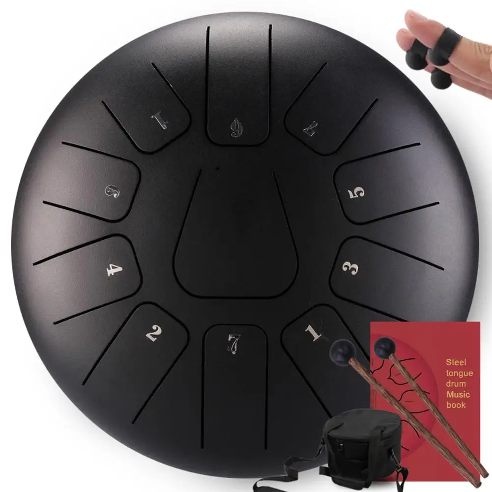 Сильный пустой барабан Handpan транквилизатор мини 10 дюймов из нержавеющей стали ударный инструмент музыка Йога