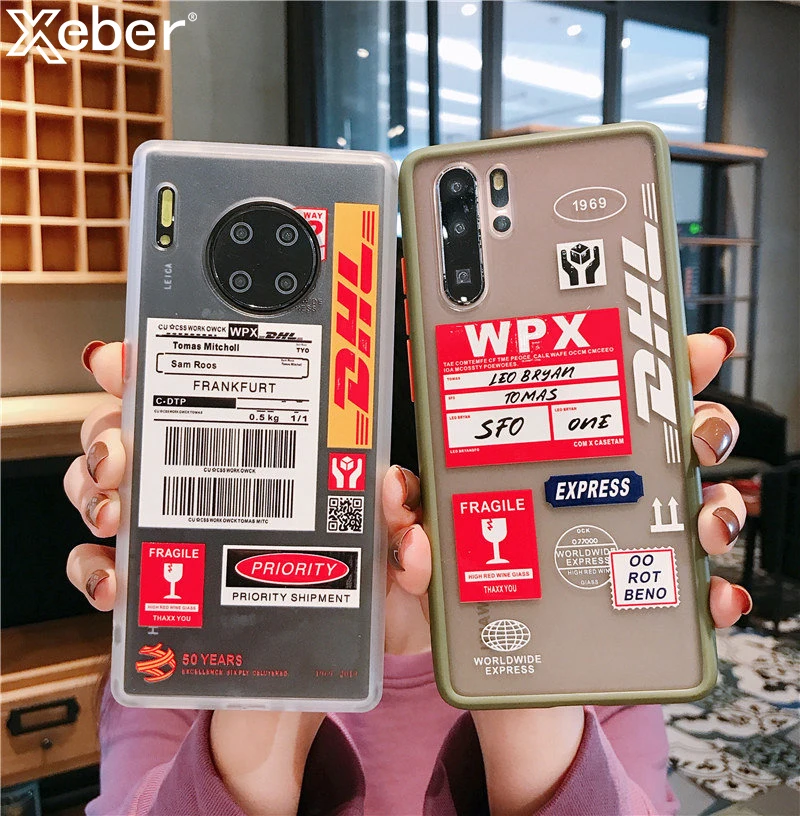 Прозрачный матовый ударопрочный чехол для телефона Huawei Y6P Mate 20 30 P40 P30 Pro Honor V30 9X Nova 7