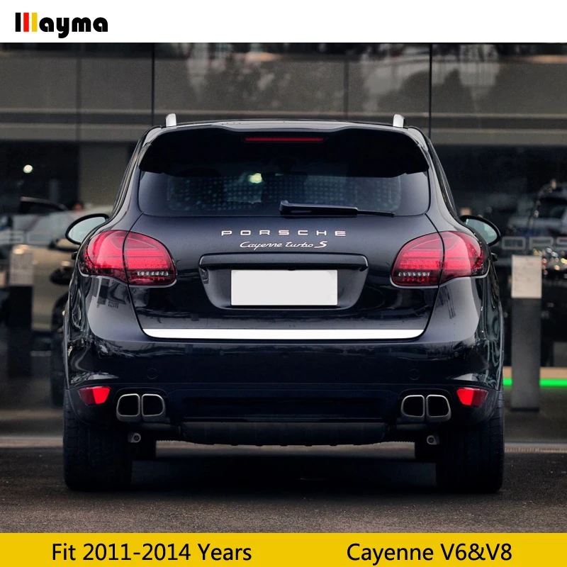 1 пара глушители из нержавеющей стали для Porsche Cayenne V6 V8 2011 2012 2013 2014 S