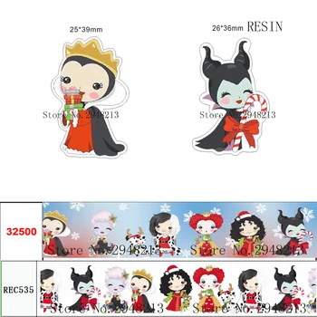 

printed cartoon grosgrain ribbon and resin sets 50yard ribbon and 50pcs resin 1 sets REB560