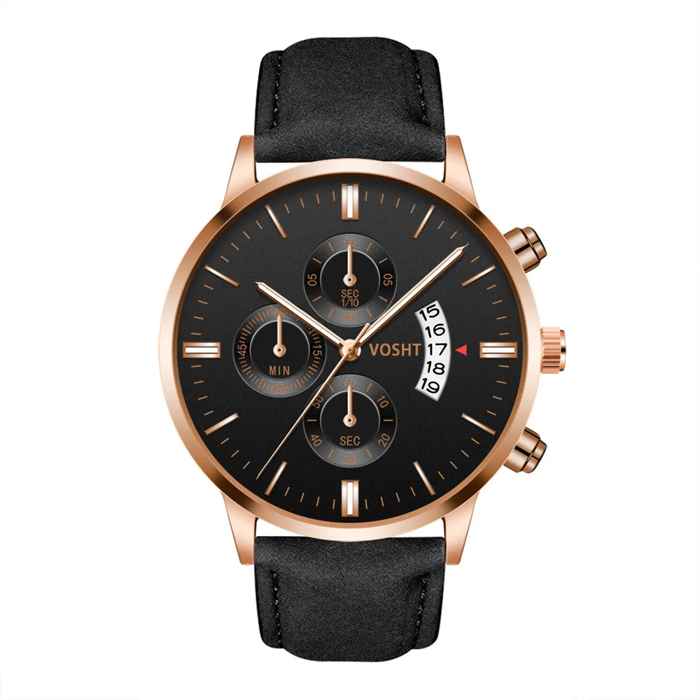 Relogio masculino montres hommes mode Sport boиль en acier inoxydable en cuir bande montre Quartz affaires montre-браслет reloj
