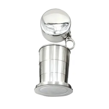 

Stainless Steel Cup Retractable Lifting Cup Outdoor Portable Camping Folding Cup 60Ml140Ml250Ml
