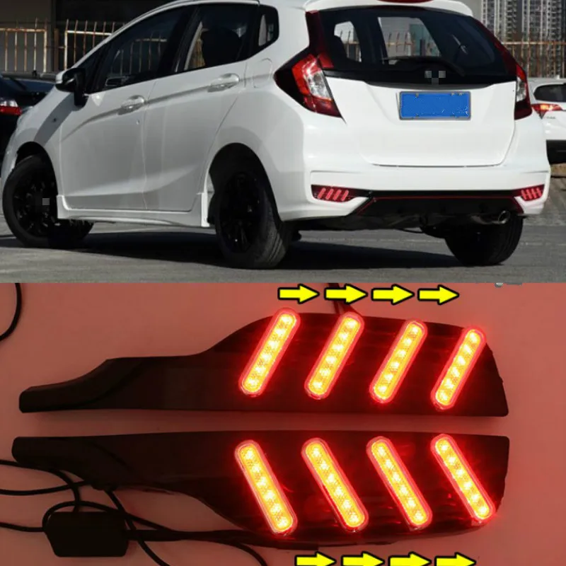 

Для Honda Jazz Fit 2018 Многофункциональный светодиодный светильник заднего бампера противотуманная фара стоп-светильник сигнал поворота обратный светильник