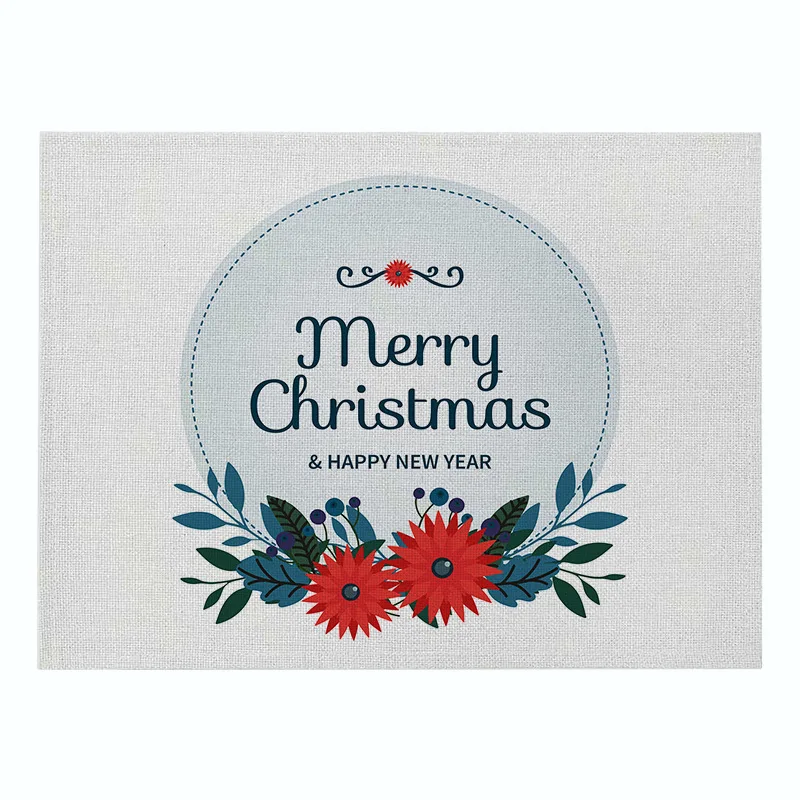 Elife Merry Christmas скатерти узор 42*32 см Лен красный снеговик украшения кухни Кофейня