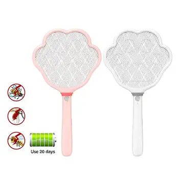 

USB Electric Shock Mosquito Lamp Mosquito Swatter Fly Swatter Portable Handheld Three-Layer Fly Swatter USB Charging Cable
