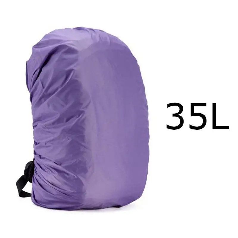 Спортивная сумка дождевик для рюкзака 35Л 45л рюкзак дождевик водонепроницаемый пылезащитный мешок камуфляж тактический для наружного кемпинга пешего туризма - Цвет: Purple 35L