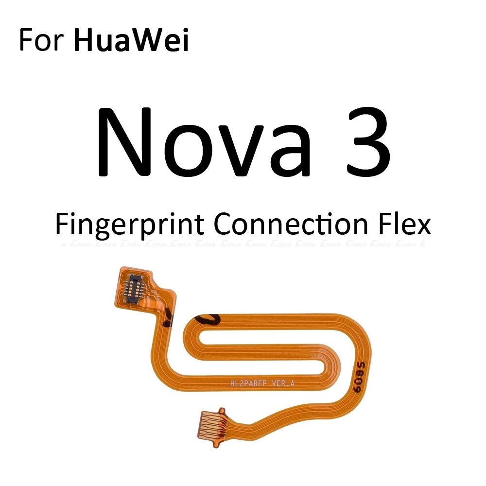 Сканер отпечатков пальцев разъем для Huawei Nova 5i 4 3 3i 3e сенсорный сенсор ID Главная Кнопка возврата ключа подключения Шлейф