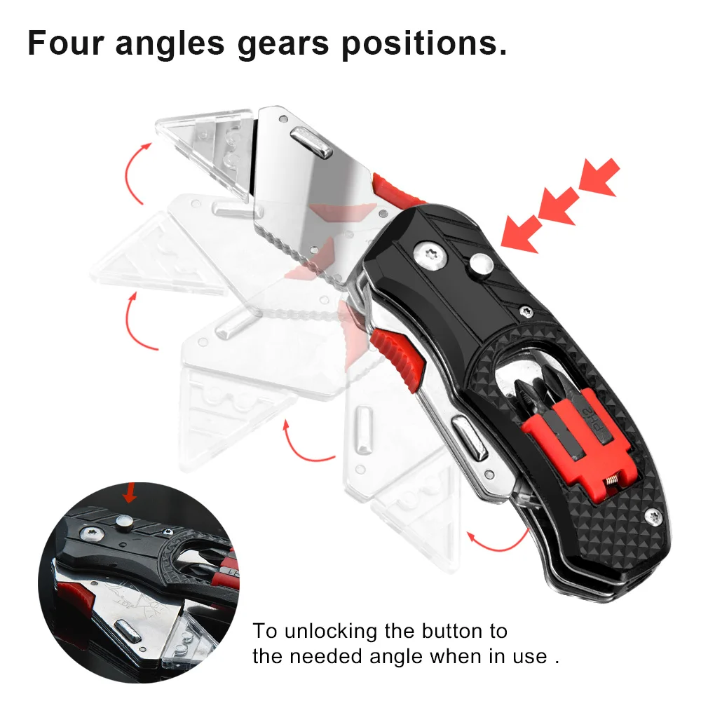 

Folding Knife Electrician Utility Knife Multifunctional Tools Cuchillo Cable Cutter Knives EDC Multi Tool With 5PC Blades