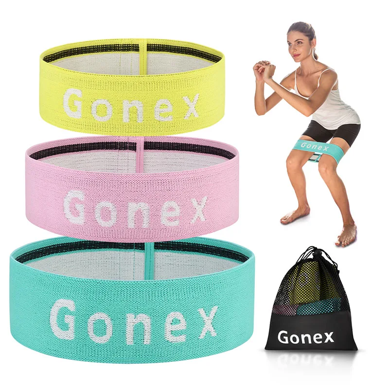 Gonex, 3 шт., Эспандеры для упражнений, набедренные резинки для ног, ягодицы, попки, повязки для тренировок, спорта, фитнеса, тренировок - Цвет: 3Pcs SML