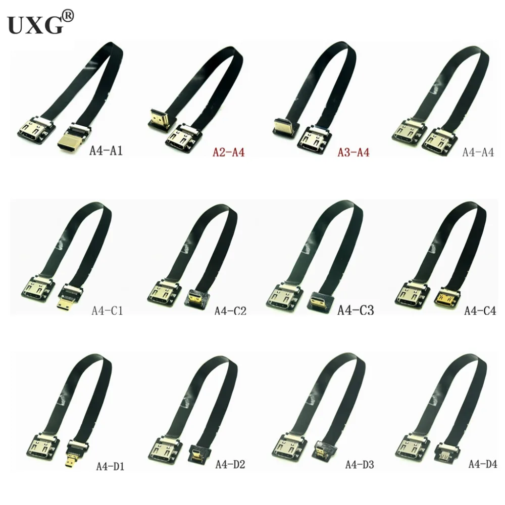 FPV Micro HD-Mini 90-Degree Adapter FPC Ribbon HDMI Cable - 20pin Plug Connector, Various Lengths Description Image.This Product Can Be Found With The Tag Names Computer Cables Connecting, Computer Peripherals, Degree adapter, PC Hardware Cables Adapters