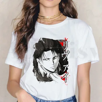 

Attack On Titan Shingeki no Kyojin Anime Manga Tshirt Harajuku Casual White T Shirt Women New Summer Shirts Graphic T Shirts