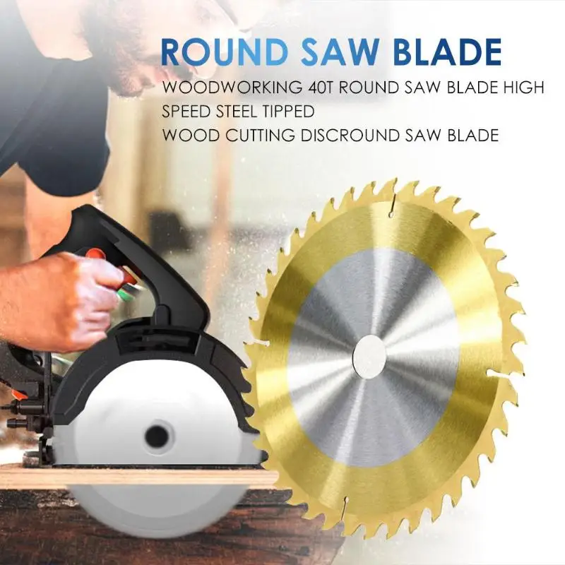

High Speed Steel Cutting Discs Portable Circular Saw Blades Woodworking Tools Titanium Rice Coating High Chip Speed