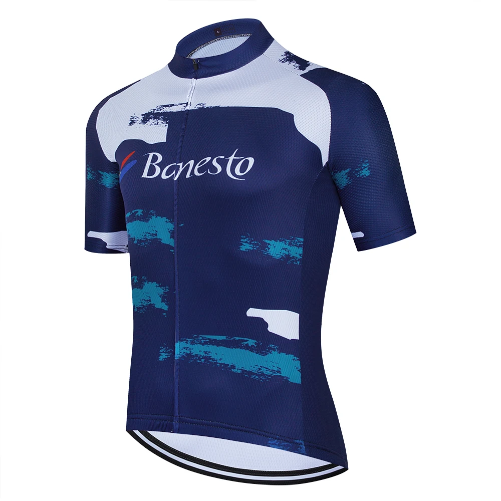 

Banesto Summer Pro Team Men's Cycling Jerseys Short Sleeve Bike Shirts MTB Bicycle Jeresy Sportswear Maillot Ciclismo Breathable