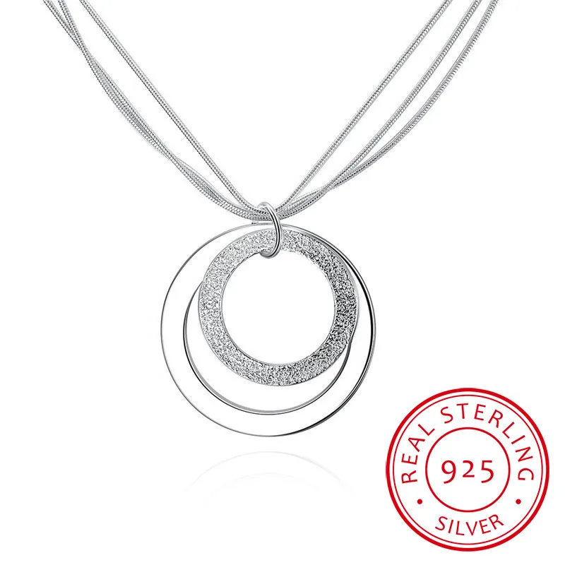 Цепочка с подвеской-кольцом женская из серебра 925 пробы | Украшения и аксессуары