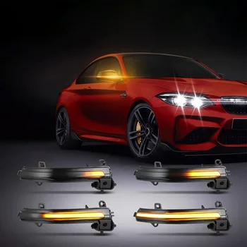 

FORAUTO 1 Piece Car Side Wing Rearview Mirror Indicator Blinker LED Flowing Turn Signal Light Amber Car-styling