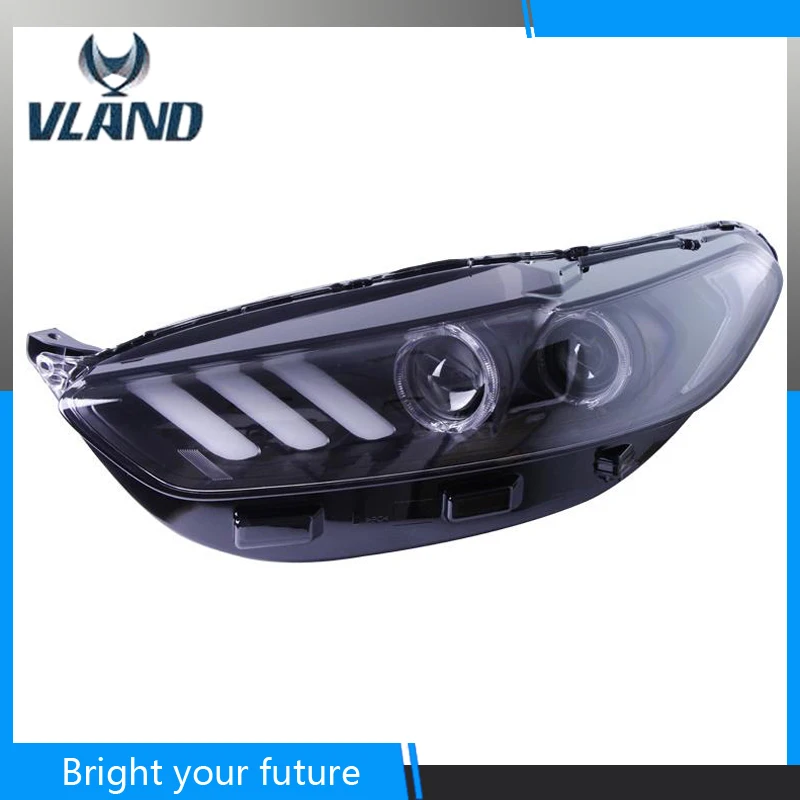 VLAND Автомобильная передняя лампа для Ford Mondeo фары 2013 2014 2015 Fusion Titanium DRL светодиодный