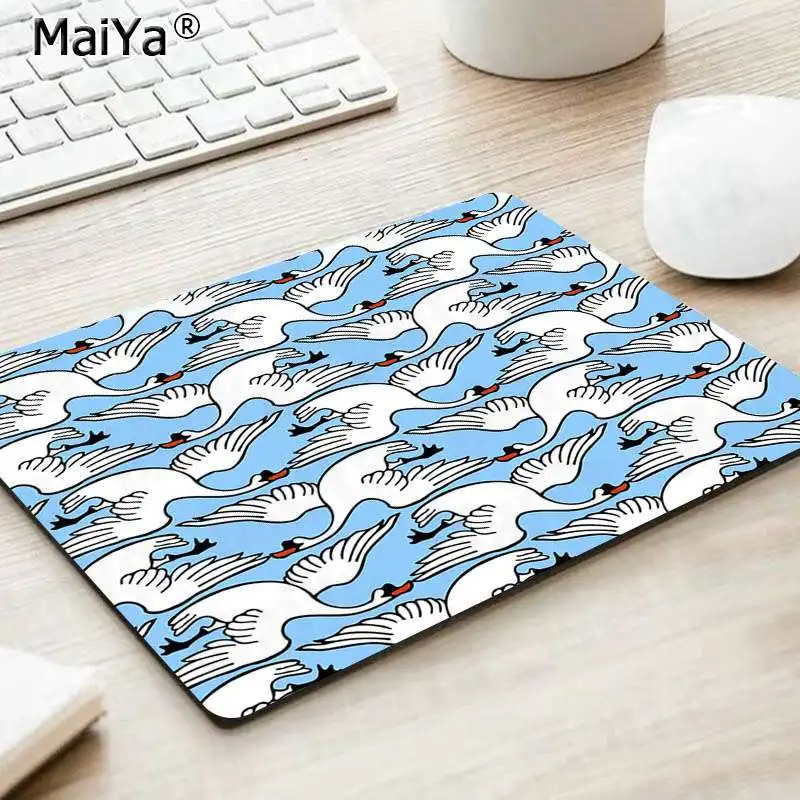 MaiYa ваш собственный Коврик Черный лебедь DIY дизайн игровой с узором коврик для мыши топ продаж игровой коврик для мыши - Цвет: No Lock Edge18x22cm