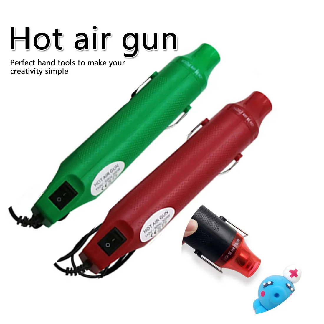 

220V /110V Using Heat Gun Electric Power Tool Hot Air 300W Temperature Gun with Supporting Seat Shrink Plastic DIY Tool
