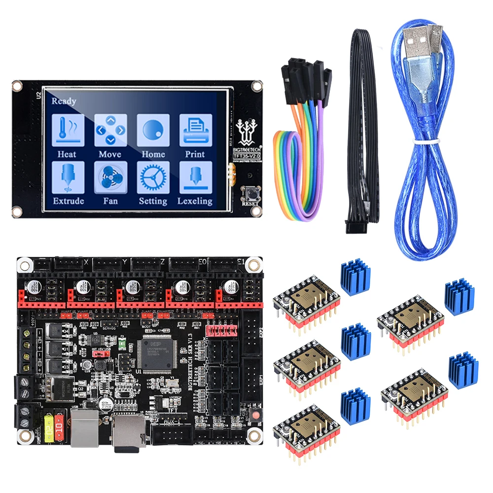 Bigtreetech Skr V1.3 Bit 3d Printer Controller Board With Tft35 Touch Tmc2209 Tmc2208 Uart Stepper Motor Drive - 3d Printer Parts & Accessories - AliExpress