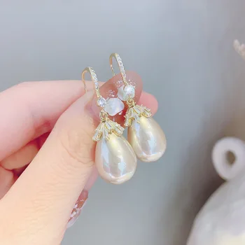 

10 pair fashion jewelry earrings for women 2020 statement Pearl drop dangling earrings women's long boucle d’oreille femme