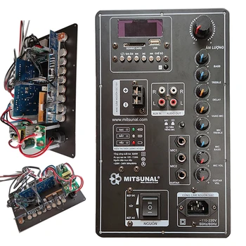 

Super Quailty AC 12/110V/220V Digital Bluetooth Stereo 150W Amplifier Board for 6-18 Inch Speaker with Microphone Guitar Input