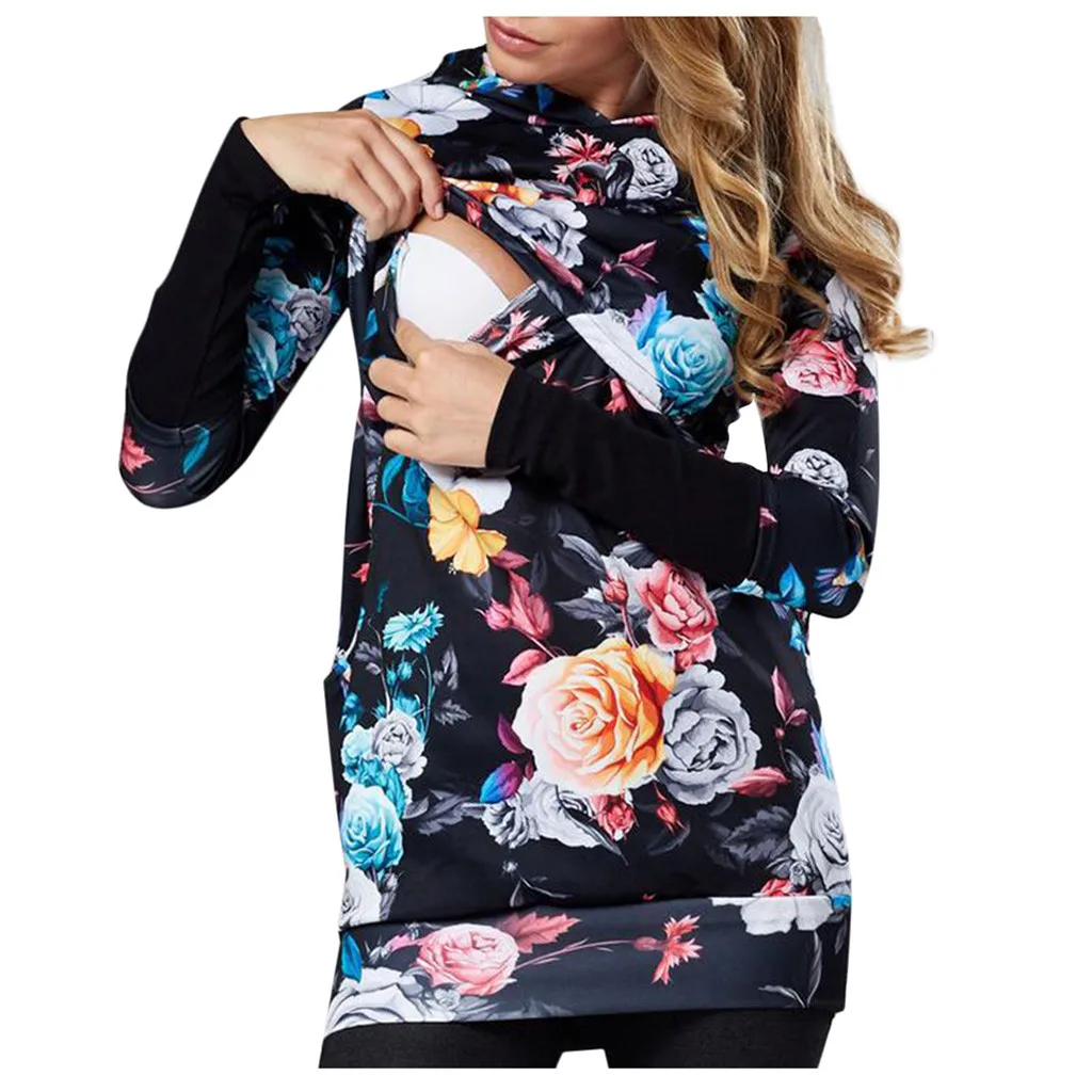Одежда для беременных для ухода за беременными женщинами топы для беременной женщины худи Толстовка с капюшоном Грудное вскармливание Детский комбинезон# G3