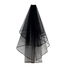 Для женщин и девочек, двухслойная свадебная вуаль, лента, край, летучая мышь, тюль, сетка, Свадебный декор