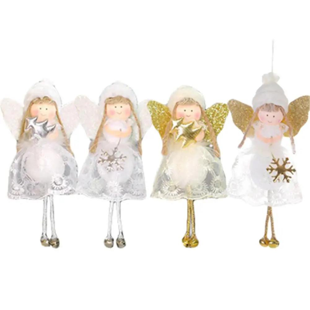 Простой Ангел кукла кулон белый прекрасный поделки на Рождество для рождественской елки украшения Быстрая