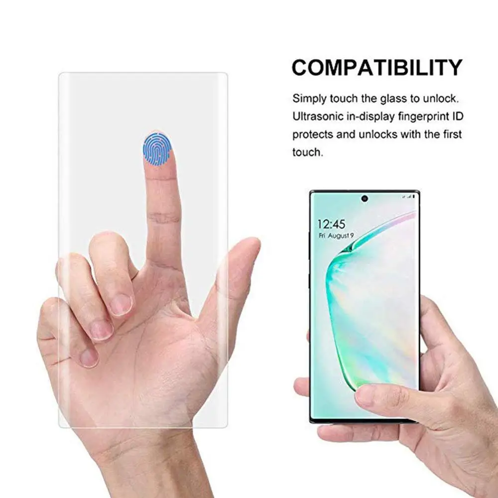 9H полное покрытие закаленное стекло для samsung Galaxy Note10 Note10 pro UV полный клей защитная пленка для экрана для Note10 Note10 pro