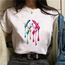 Best Price Colorful paint Printed T Shirt Women Top Tees Harajuku kawaii Short Sleeve Ulzzang T-Shirt Femme Camisetas Mujer 2020 Best Price Colorful paint Printed T Shirt Women Top Tees Harajuku kawaii Short Sleeve Ulzzang T-Shirt Femme Camisetas Mujer 2020