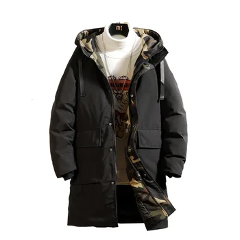 

#2519 Long Sleeve Hoodies Loose Cotton Coats Men Plus Size 5XL Winter Warm Cotton-padded Clothes Hooded Male Warm Thick Outwear