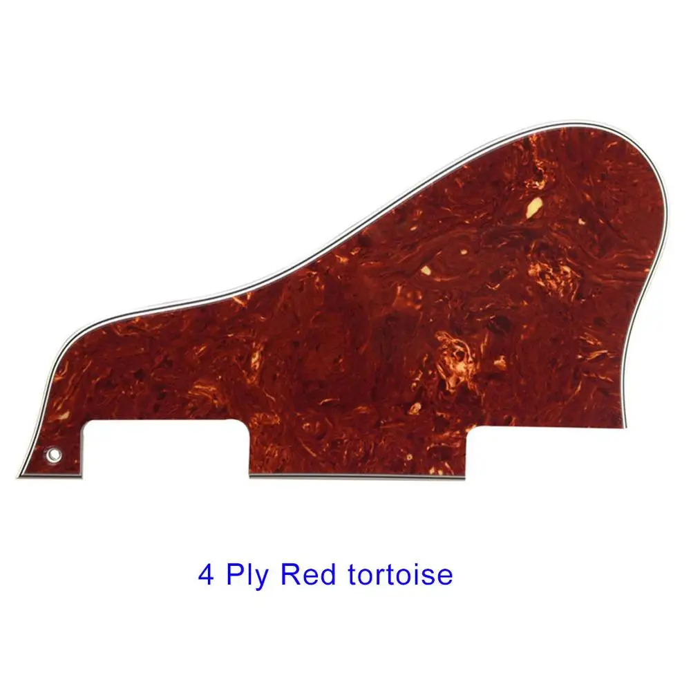 Pleroo на заказ гитара pickgaurd для одного отверстия ES 335 короткая Джаз Archtop гитара накладка царапина пластина - Цвет: 4 Ply Red tortoise