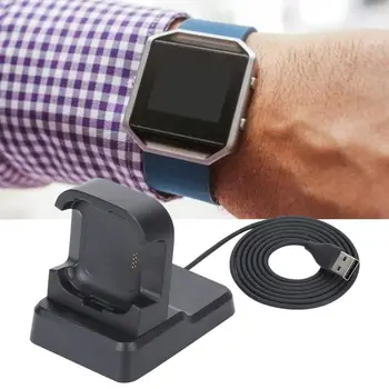 

USB Charging Cradle Cable Dock Station Holder Charger Base for FIT-BIT Versa1/Versa2/Charge3/Inspire Smart Watch Replacement