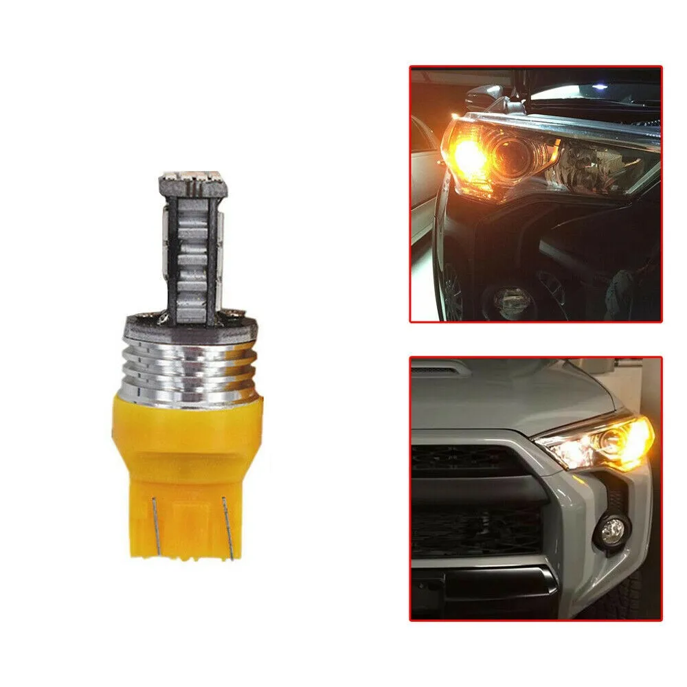 2x W21W T20 LED Amber Canbus 7440 Turn Signal Light WY21W Bulb Taillight  45SMD 