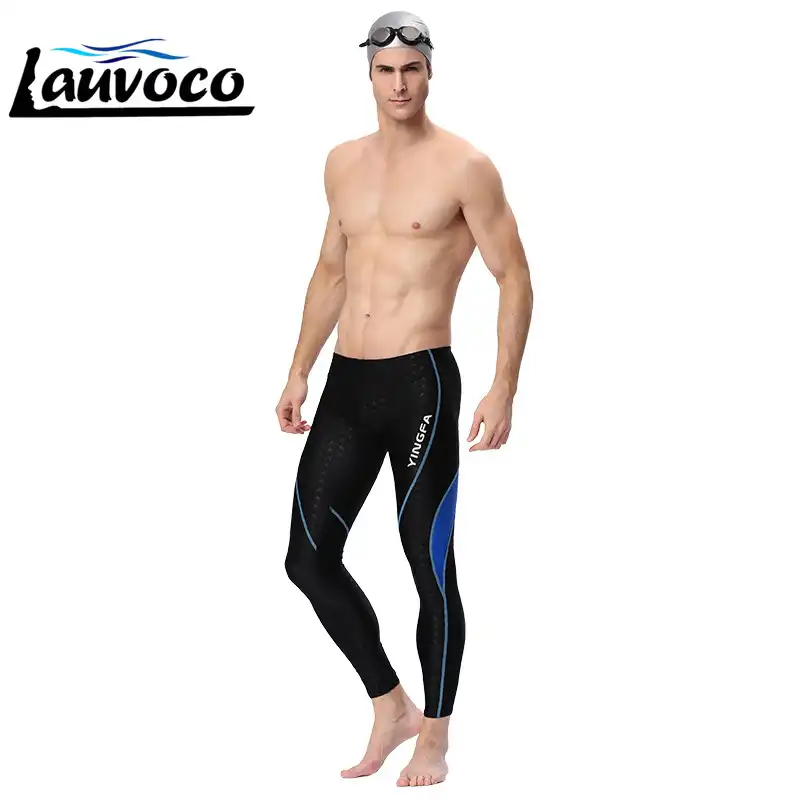 Yingfa, pantalones cortos de baño para hombre, bañador profesional tipo  Boxer, trajes de baño de carreras de talla grande, pantalones de natación  de piel de tiburón para hombre|swimwear men long|swimwear pantspants swim -